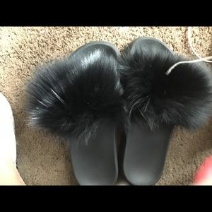 Fluffy slippers